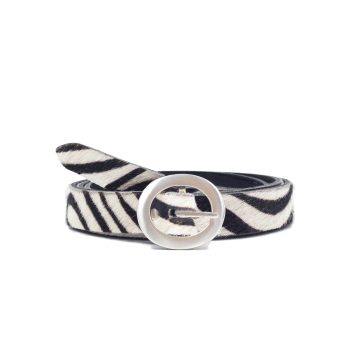 ceinture fine cuir zebre jules & jenn