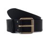 ceinture week-end cuir noir jules & jenn