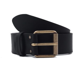 ceinture week-end cuir noir jules & jenn