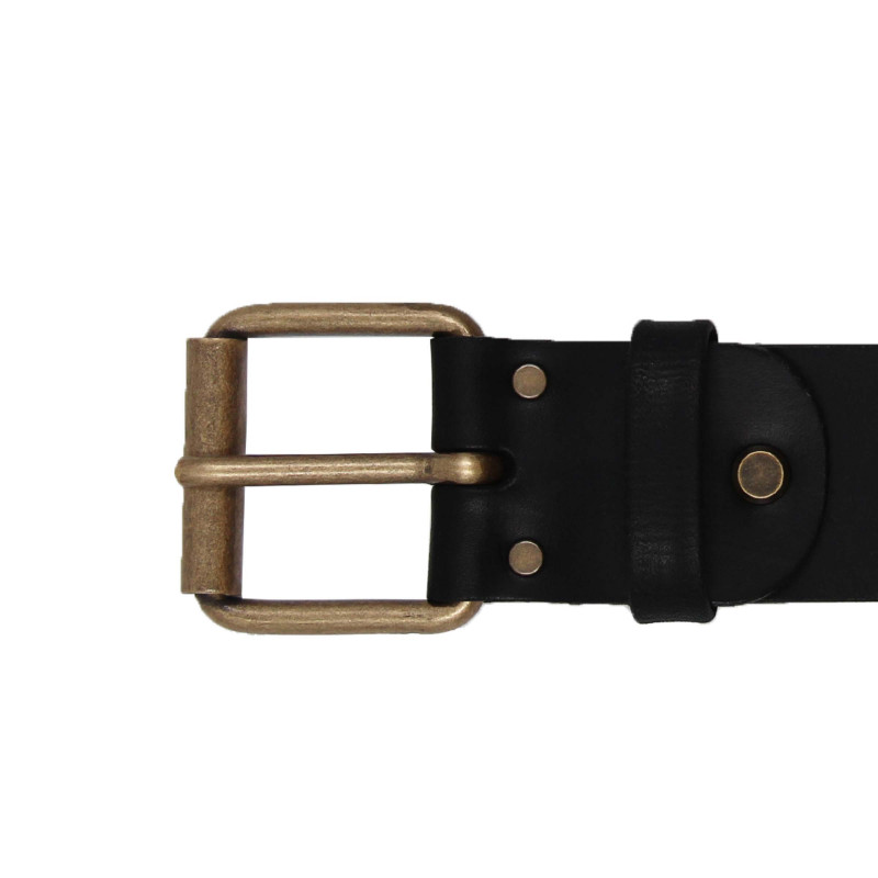 vue boucle ceinture week-end cuir noir jules & jenn