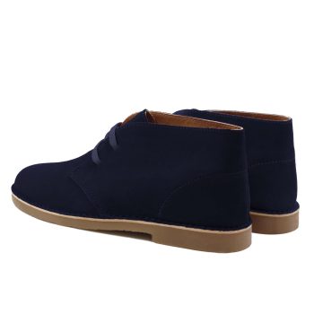 vue arriere chukka boots daim bleu jules & jenn