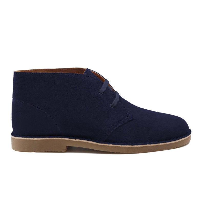 vue exterieure chukka boots daim bleu jules & jenn