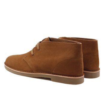 vue arriere chukka boots cuir daim cognac jules & jenn