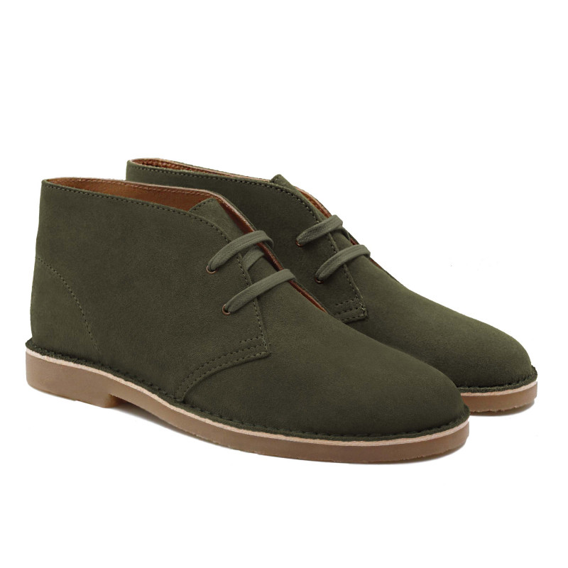 chukka boots cuir daim kaki jules & jenn