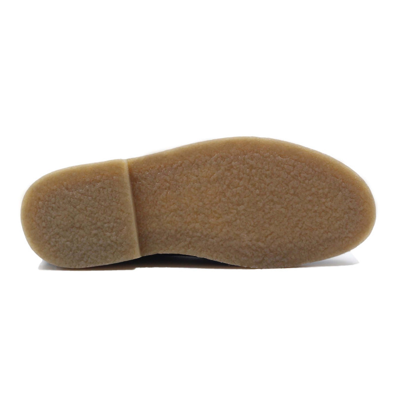 vue dessous chukka boots cuir daim kaki jules & jenn