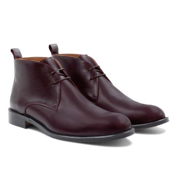 desert boots cuir bordeaux jules & jenn