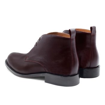 vue arriere desert boots cuir bordeaux jules & jenn