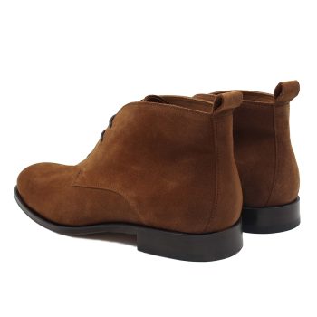 vue arriere desert boots cuir daim cognac jules & jenn