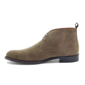 vue interieure desert boots cuir daim kaki jules & jenn
