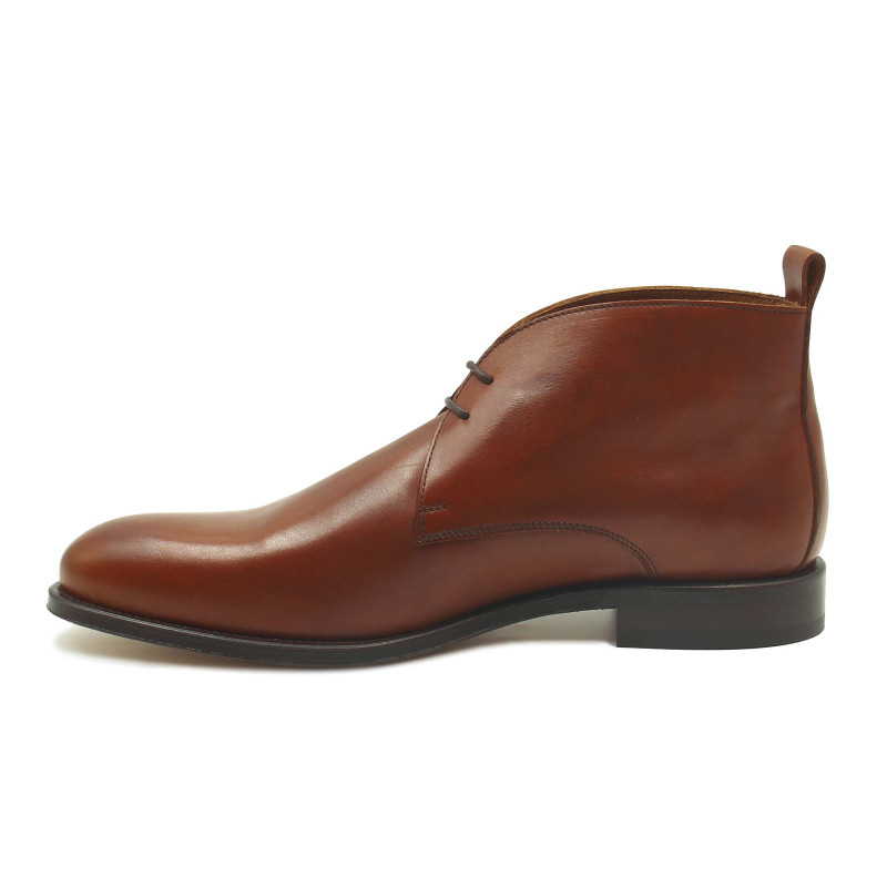 vue interieure desert boots cuir cognac jules & jenn