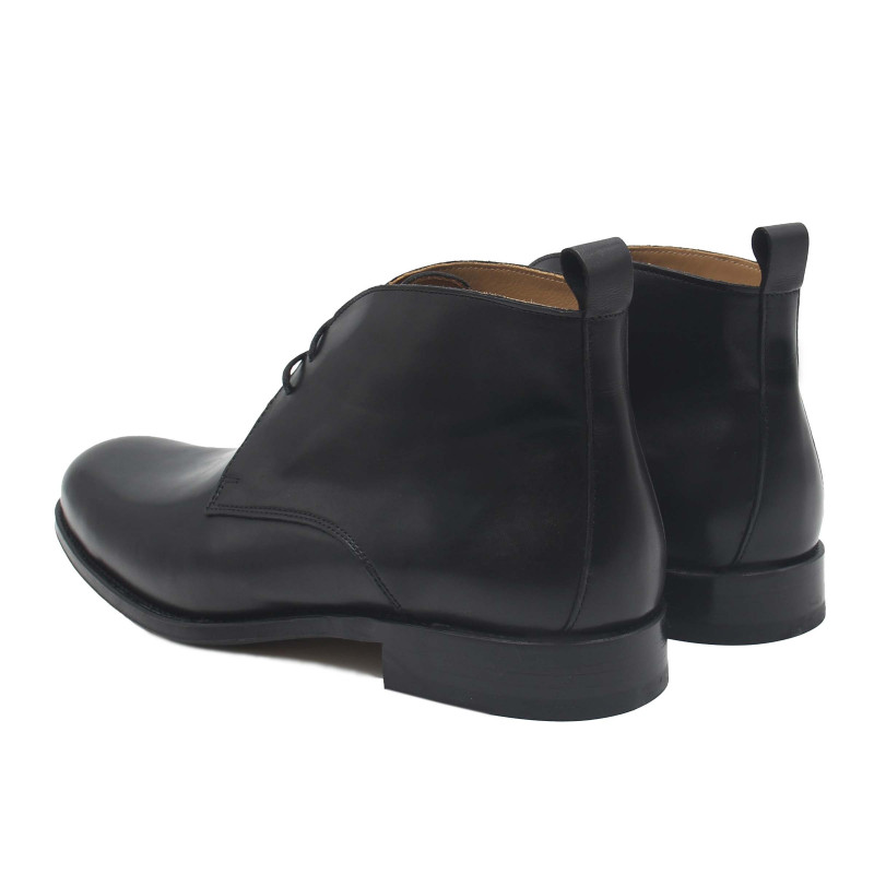 vue arriere desert boots cuir noir jules & jenn