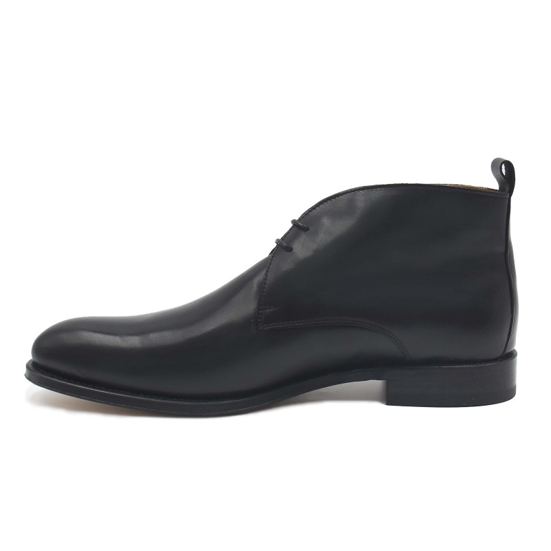 vue interieure desert boots cuir noir jules & jenn