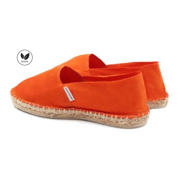 vue arriere espadrilles toile coton orange jules & jenn