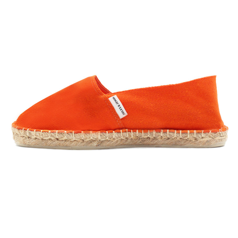 vue exterieur espadrilles toile coton orange jules & jenn