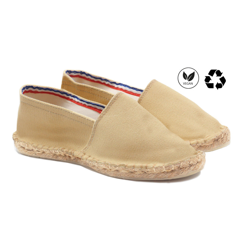 espadrilles toile coton recyclé beige jules & jenn