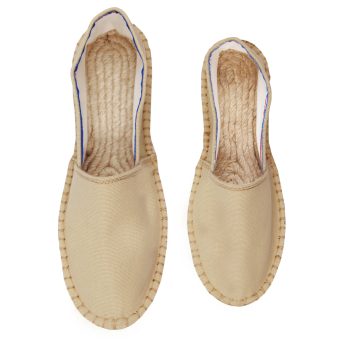 vue dessus espadrilles toile coton recyclé beige jules & jenn