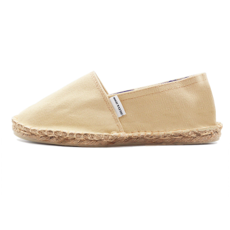 vue exterieur espadrilles toile coton recyclé beige jules & jenn
