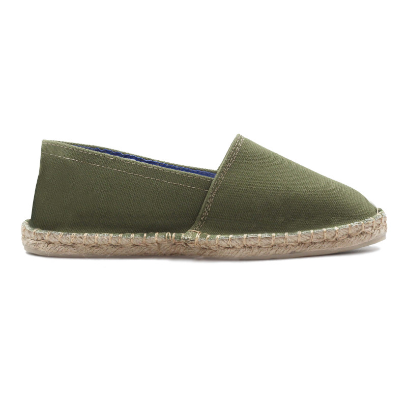 vue interieur espadrilles toile coton recyclé kaki jules & jenn