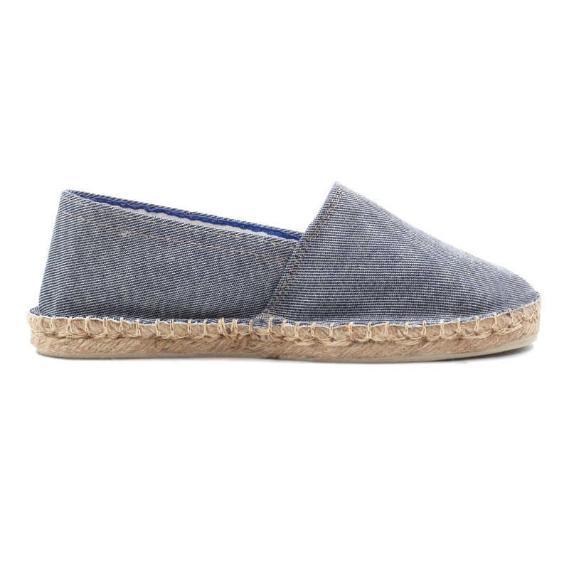 vue interieur espadrilles toile coton recyclé rayées bleu jules & jenn