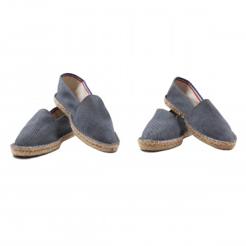 vue mixte espadrilles toile coton recyclé rayées bleu jules & jenn