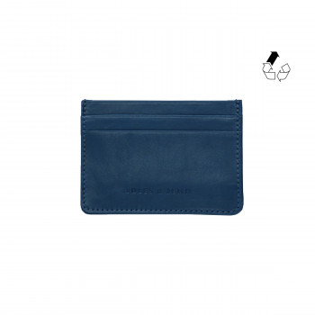 porte-cartes cuir upcyclé bleu jules & jenn