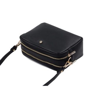 vue dessus sac gabrielle cuir noir jules & jenn