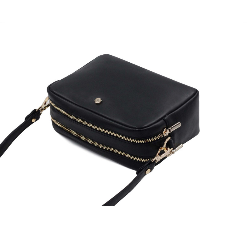 vue dessus sac gabrielle cuir noir jules & jenn