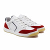 baskets retro homme cuir blanc & rouge jules & jenn