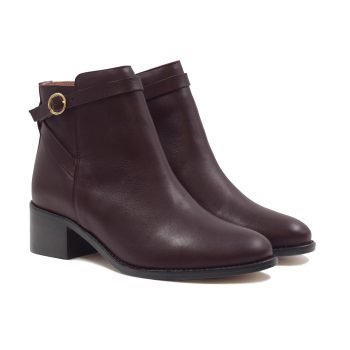 bottines cavalieres cuir bordeaux jules & jenn
