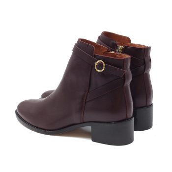 vue arriere bottines cavalieres cuir bordeaux jules & jenn