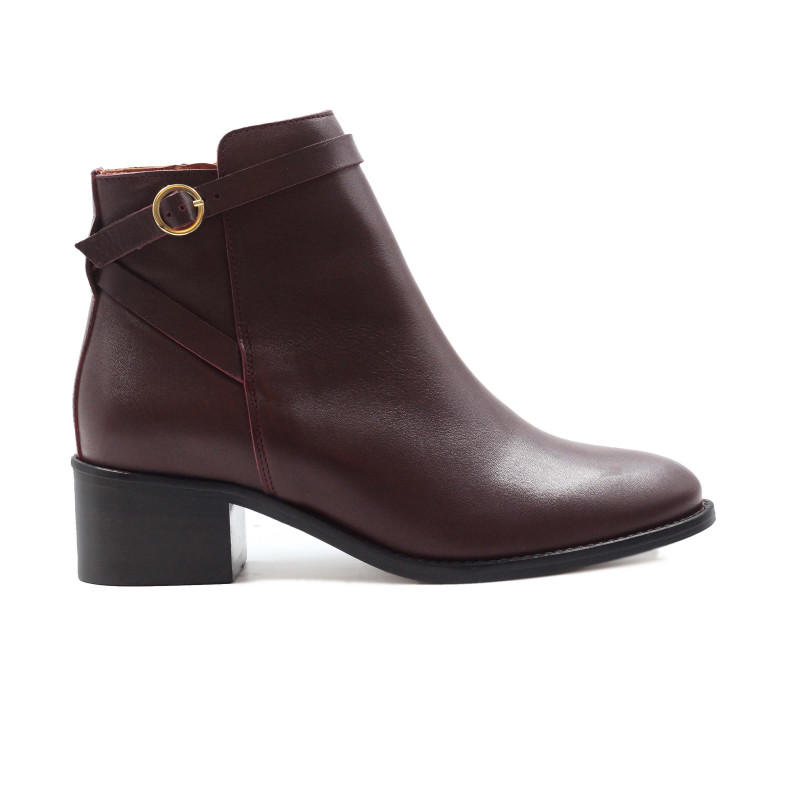 vue exterieur bottines cavalieres cuir bordeaux jules & jenn