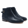 bottines cavalieres plates cuir bleu jules & jenn