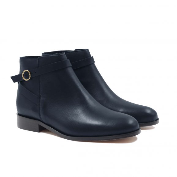 Cirage cuir bleu marine