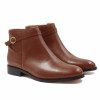 bottines cavalieres plates cuir camel jules & jenn