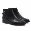 bottines cavalieres plates cuir noir jules & jenn