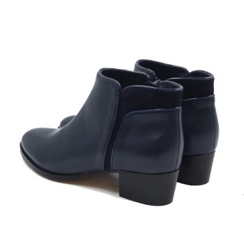 vue arriere bottines moyen talon cuir bleu jules & jenn