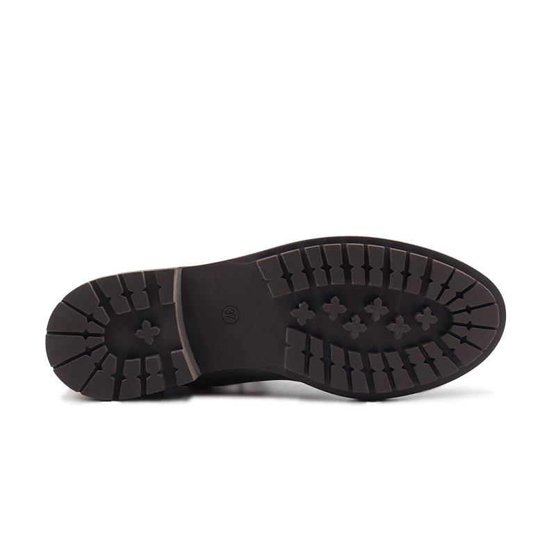 vue dessous bottines plates a lacets cuir taupe jules & jenn