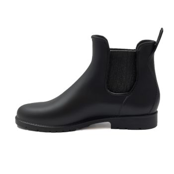 vue interieur bottines de pluie caoutchouc noir argente jules jenn