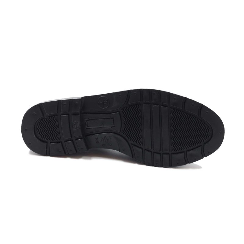 vue semelle bottines de pluie caoutchouc noir argente jules jenn