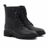bottines ranger cuir graine noir jules & jenn