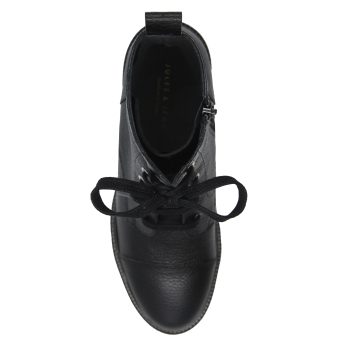 vue dessus bottines ranger cuir graine noir jules & jenn
