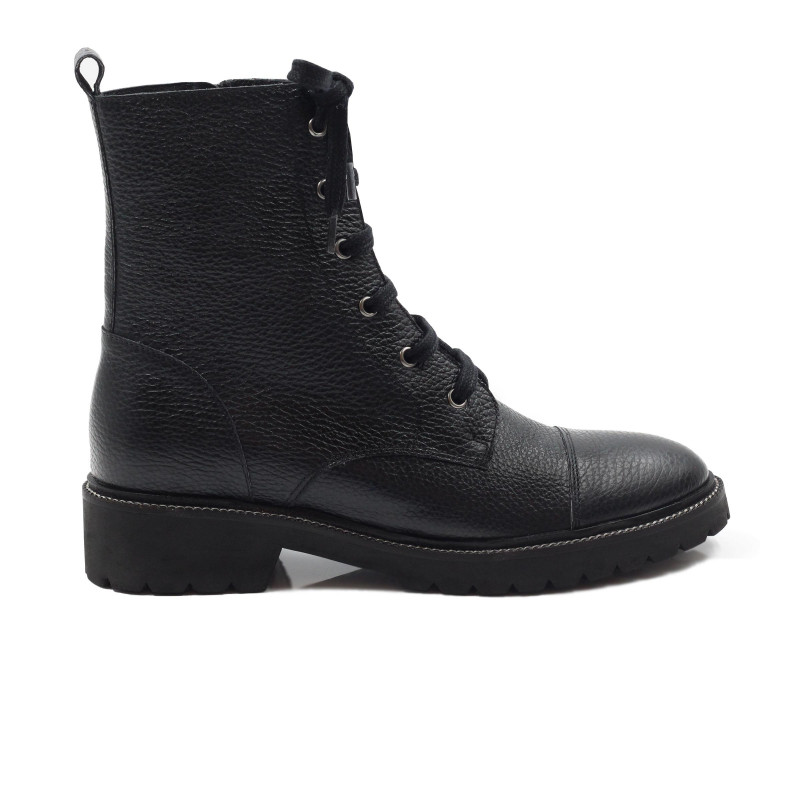 vue exterieur bottines ranger cuir graine noir jules & jenn