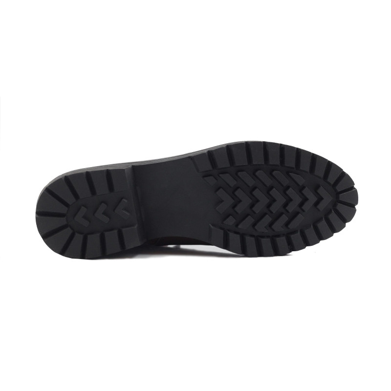 vue dessous bottines ranger cuir graine noir jules & jenn