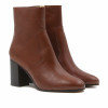 bottines talon essentielles cuir camel jules & jenn