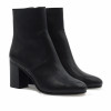 bottines talon essentielles cuir noir