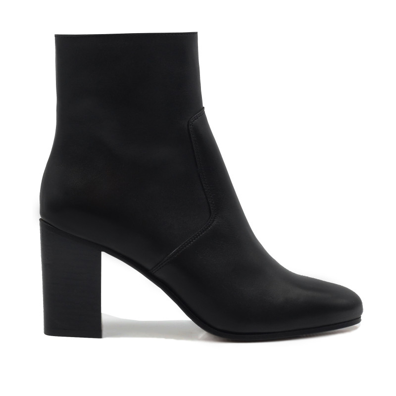 vue exterieur bottines talon essentielles cuir noir