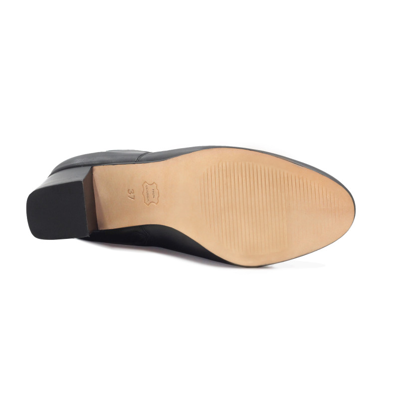 vue dessous bottines talon essentielles cuir noir
