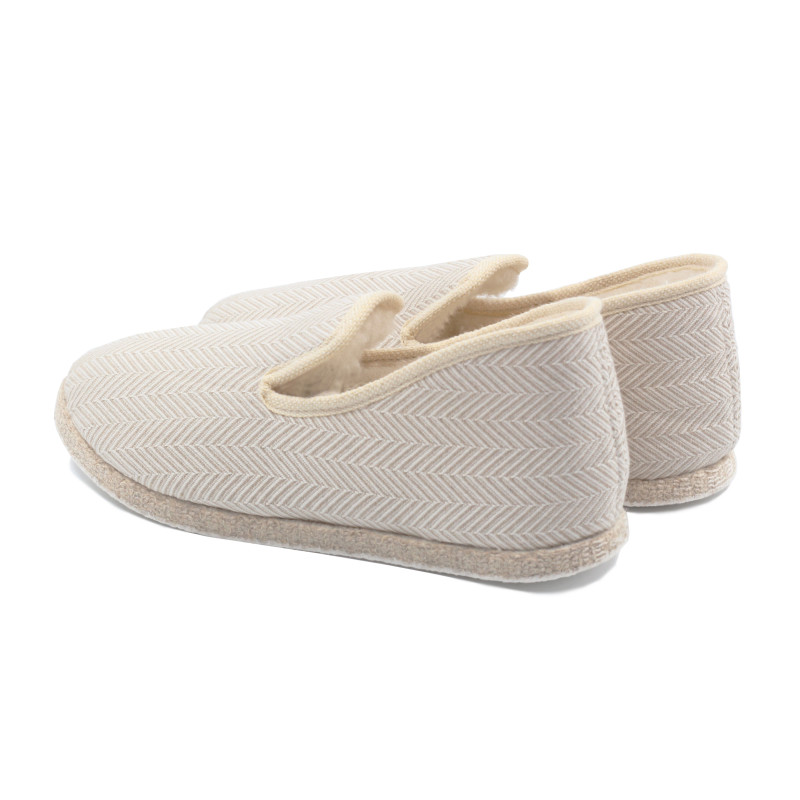 vue arriere charentaises blanc beige jules & jenn