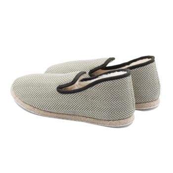 vue arriere charentaises blanc kaki jules & jenn