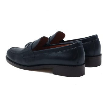 vue arriere mocassins femme cuir bleu jules & jenn